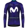 Wielershirt 2023 Movistar Team Lange Mouw - Blauw